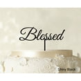 thumbnail image 1 of Monogram Cake Topper Personalized Shiny Black Cake Topper Color Option Available 5-7 Inches Wide, 1 of 1