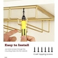 thumbnail image 4 of Wgthhk Wine Glass Rack, Wine Glass Hanger Rack Under Cabinet Stemware Wine Glass Holder Storage Hanger for Bar Kitchen Cabinet (3 Rows) - Gold, 4 of 5
