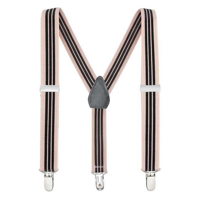 Buyless Fashion Adjustable Suspenders for Kids Toddlers Baby Elastic Solid Color 1 Inch - Y Back Design