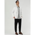 thumbnail image 3 of INSPIRE CHIC Men's Notched Lapel Center-Vent Back One-Button Blazer, 3 of 7