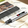 thumbnail image 3 of Wiher Engraving Pen with 30 Bits, Mini Electric DIY Engraver Cordless Rotary Tools Portable Engraving Pen for Metal, Wood, Glass and Plastic, Jewelry (Silver), 3 of 7
