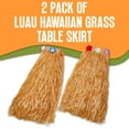 thumbnail image 3 of Playbees Luau Hawaiian Grass Table Skirt - 4 Pack - 9 Feet x 29 Inch - Authentic Island Party Decorations with Hibiscus Flowers, for Kids and Adult Birthdays, Polynesian Themed Events, 3 of 6