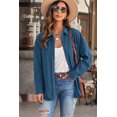 thumbnail image 4 of Women's Blue Corduroy Button Pocket Shirt, 4 of 16