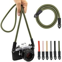 Camera Strap Vintage 100cm Nylon Climbing Rope Camera Neck Shoulder Strap for Micro Single and DSLR Camera.(Army Green)