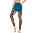 thumbnail image 6 of QATAINLAV Leggings for Women Casual Lace Hollow Workout Yoga Pants Summer Stretch High Waist Skinny Legging Trousers 2024 Solid Color Bottoms Mono de Verano Para Mujer Sky Blue XXL, 6 of 8