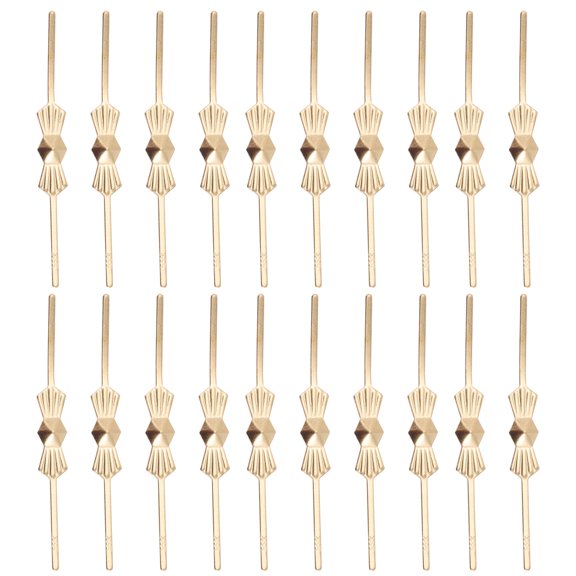 200pcs Metal Chandelier Connectors Fastening Bowtie Pin Crystals Bead Components