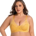 thumbnail image 4 of Gkeoshab Nursing Bras Women's Plus Size Bra Lightweight Lace Shaper with Flexible Underwire for Support Yellow 46F, 4 of 8