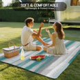 thumbnail image 4 of Blue Gray Stripes Outdoor Rug for Patio/Deck/Porch, Non-Slip Large Area Rug 5 x 7 Ft, Watercolor Modern Abstract Minimalist Indoor Outdoor Rugs Washable Area Rugs, Camping Rug Carpet Runner, 4 of 8
