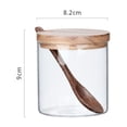 thumbnail image 2 of Caja de especias de vidrio, coctelera de especias, vinagrera de cocina, caja de condimentos, botes de condimentos para Tapa de madera B, 2 of 7