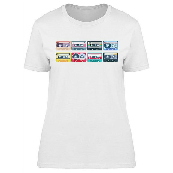 Vintage Tape Cassette T-Shirt Women -Image by Shutterstock, Female XX-Large
