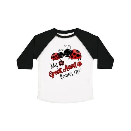 

Inktastic My Great Aunt Loves Me with Cute Ladybugs Gift Toddler Boy or Toddler Girl T-Shirt