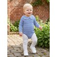 thumbnail image 6 of RUINIXCW Nebworn Baby Girl Boy Spring Fall Winter Clothes Infant Baby Striped Bubble Romper Long Sleeve Peter Pan Doll Collar Bodysuit Bodysuit Playsuit, 6 of 9