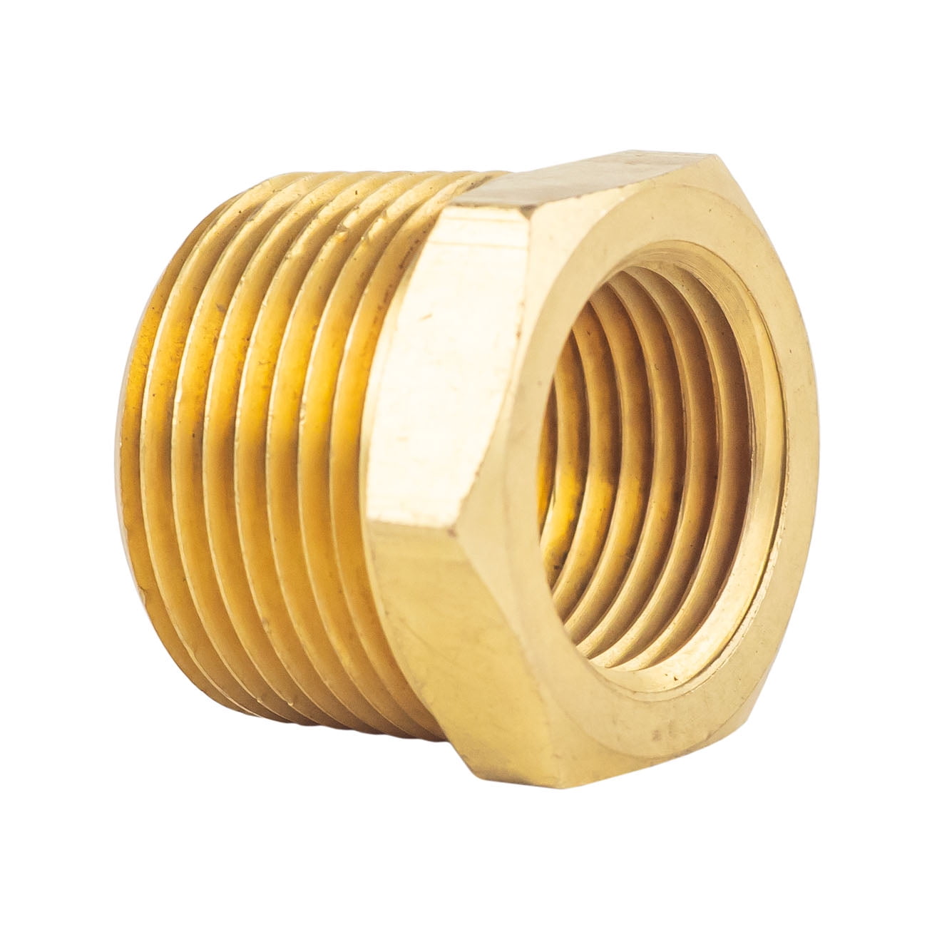 34 Male X 12 Female Npt Hex Bushing Adapter Pipe Reducer Brass