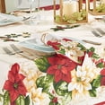 thumbnail image 4 of Elrene Home Fashions Poinsettias Tablecloth, Red and White, 60" x 120" Rectangle, 4 of 5