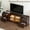 Walnut, variant on GUNAITO TV Stand for TVs up to 75", Big TV Stand for Living Room with 4 Drawers and LED Lights, Entertainment Center with Storage, Black