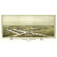 thumbnail image 2 of Fowler 32x18 Black Ornate Wood Framed with Double Matting Museum Art Print Titled - Fort Reno Oklahoma - Fowler 1891, 2 of 4