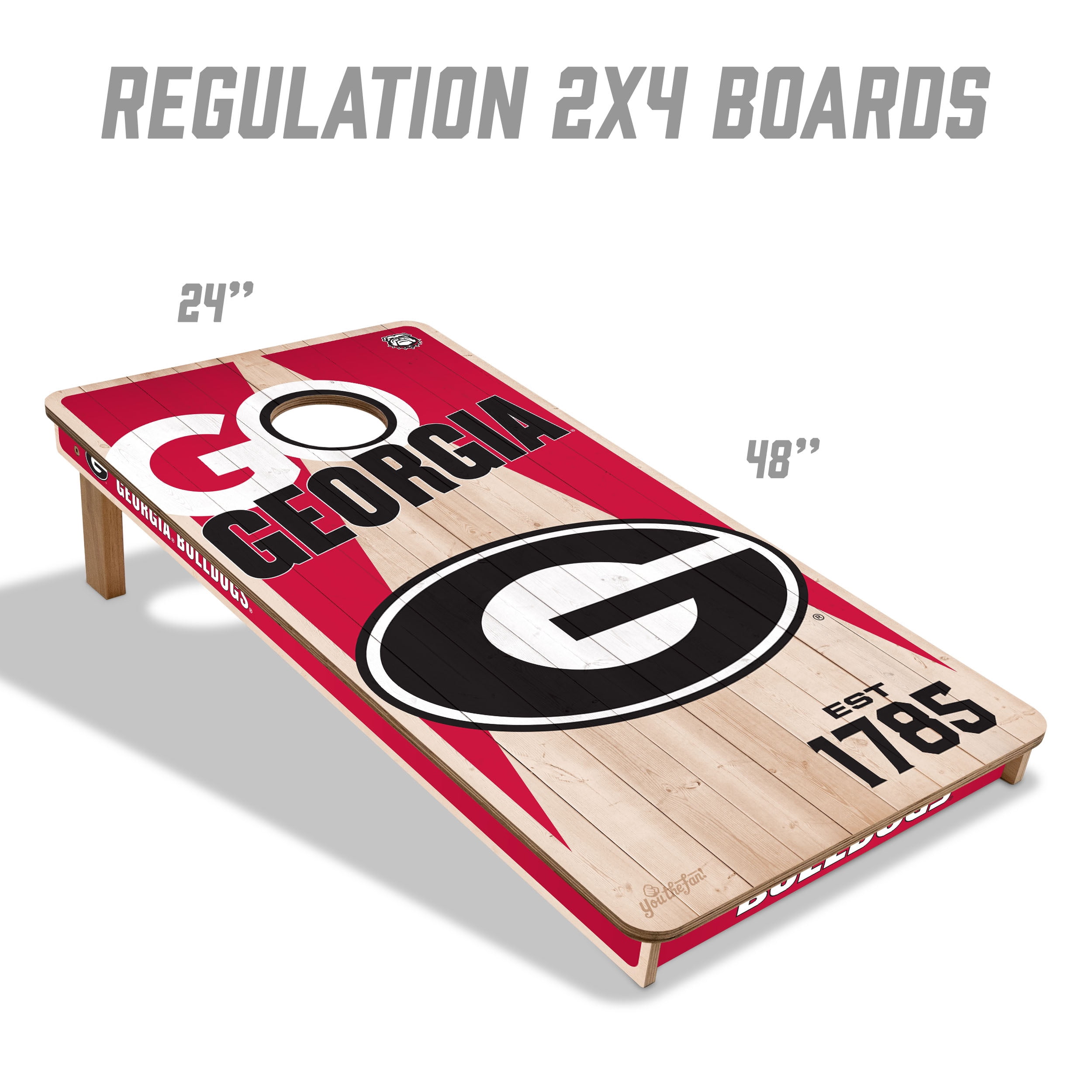 YouTheFan NCAA Georgia Bulldogs 2' x 4' Cornhole Game
