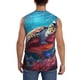 thumbnail image 4 of Balery Colorful Ocean Sea Turtle Camisetas sin mangas para hombre, absorbe la humedad y protege contra el mal olor.-X-Large, 4 of 7