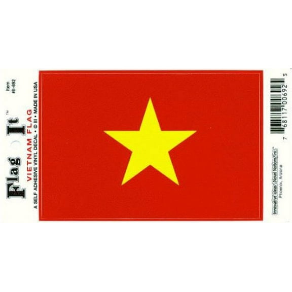 Vietnam flag decal for auto, truck or boat