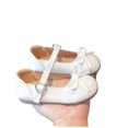 thumbnail image 5 of Girls Bow Decor Mary Jane Flat Shoes with Heart Buckle Scalloped Edge Soft Sole Dress Shoes Cute Princess Shoes, 5 of 7