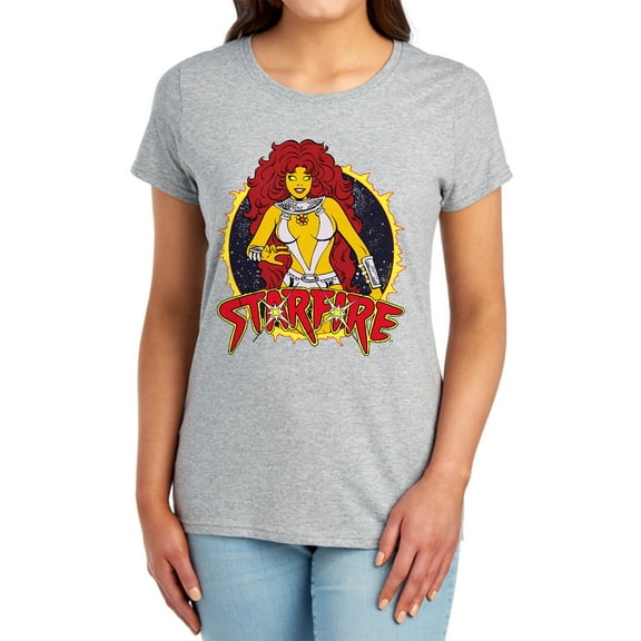 DC Starfire Women's T Shirt, Athletic Heather, Small