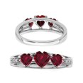 thumbnail image 4 of 3/4 Carat (ctw) Lab Created Heart Ruby Ring in 14K White Gold, 4 of 4