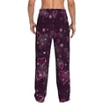 thumbnail image 3 of Xecao Snowflakes and Hearts Men's Straight Lounge Pajama Pants: The Ultimate in Comfortable Sleepwear, 3 of 9
