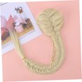 thumbnail image 4 of USHOBE Fishtail Braid Wig Beige Con Extensión De Coleta Clip Y Cordón Ajustable Para, 4 of 8