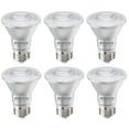 thumbnail image 3 of Bulbrite  Pack of (6) 7 Watt Dimmable Flood PAR20 Medium (E26) LED Bulb 500 Lumens, 3000K, and 80 CRI Flood PAR20, 3 of 5