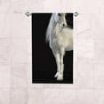 thumbnail image 6 of Coolnut Fingertip Hand Towels, Set of 2 Pcs Mythical White Unicorn Posing Absorbent Face Bath Towels for Bathroom Kitchen, 30"x15", 6 of 6