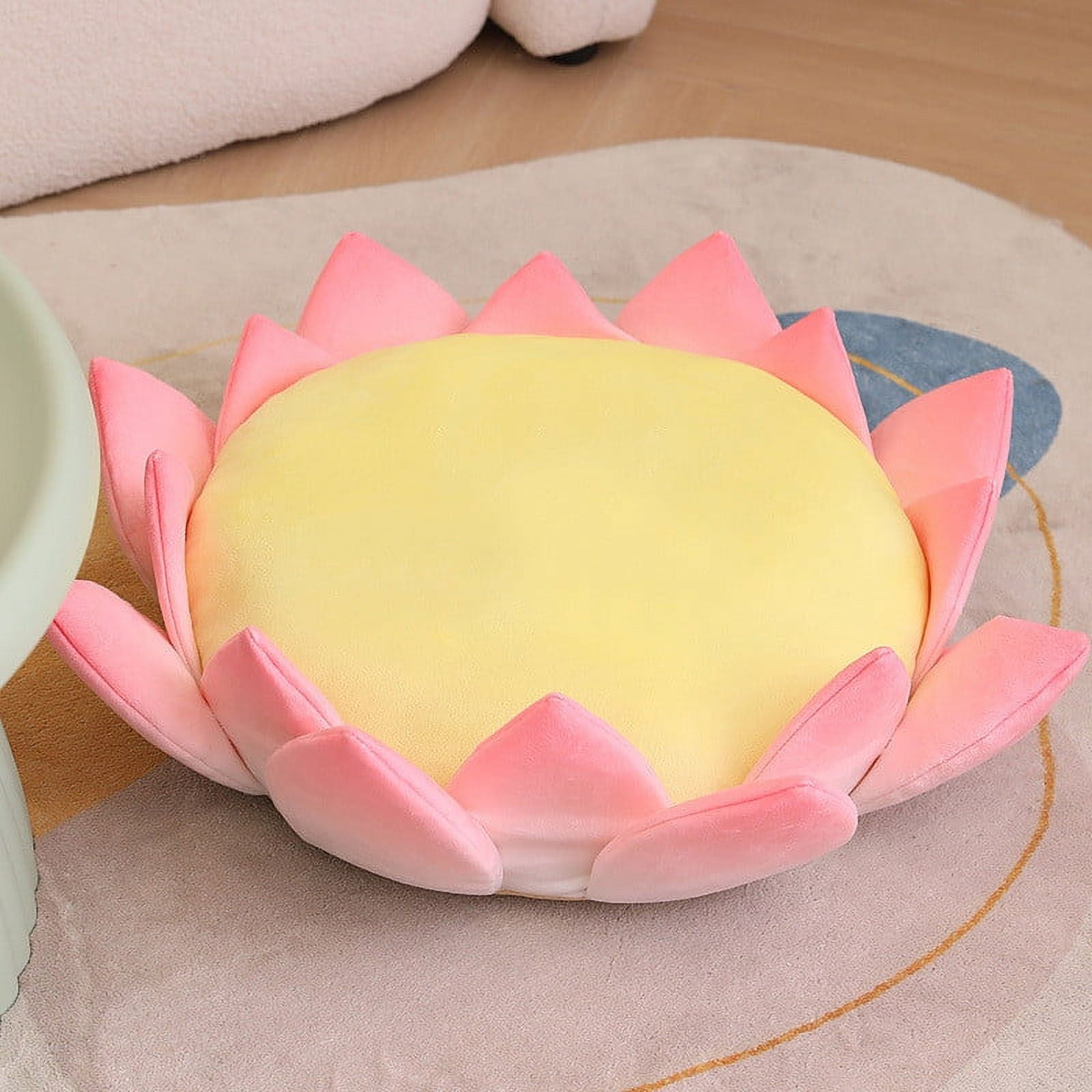 Fridja 3D-Lotus Flower Cushion -Throne,Yoga Meditation-Lotus Shaped Floor Cushion,Soft Plush Lazy Sofa Floor Cushion For Home Couch Bedroom Xmas Gift