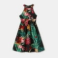 thumbnail image 3 of PatPat Tenues Assorties pour la Famille Robe Dos Nu Robe Hawaïenne à Imprimé Floral de Plantes Partout Fillette 2 Ans, 3 of 5