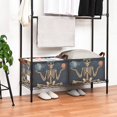 thumbnail image 3 of Yayeee Foldable Storage Basket for Shelves with Handles Waterproof Cloth Bins, Skeleton with Rainbow, 3 of 7