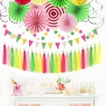 thumbnail image 5 of NestE Hawaiian Luau Party-Decorations Streamers Garland - 33pcs Tassel Banner, Tropical Aloha Tissue Pom Poms Honeycomb,Paper Lantern Fans,Summer Beach Jungle Birthday Baby Shower Decor, 5 of 14