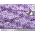 thumbnail image 3 of Soimoi Purple Cotton Cambric Fabric Damask Watercolor Decor Fabric Printed Yard 56 Inch Wide, 3 of 3