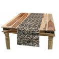thumbnail image 1 of Paisley Table Runner, Vintage Oriental Jacquard Ornate Shabby Illustration, Dining Room Kitchen Rectangular Runner, 3 Sizes, by Ambesonne, 1 of 2