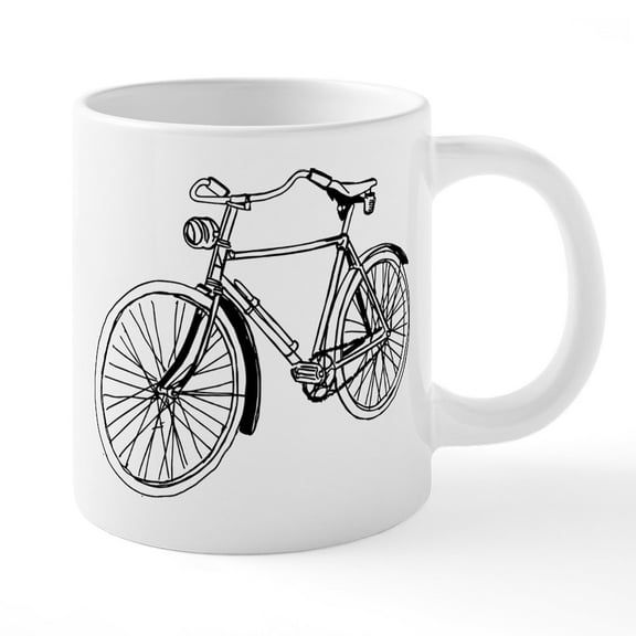 CafePress - Bicycle - 20 Oz White Ceramic Mega Mug