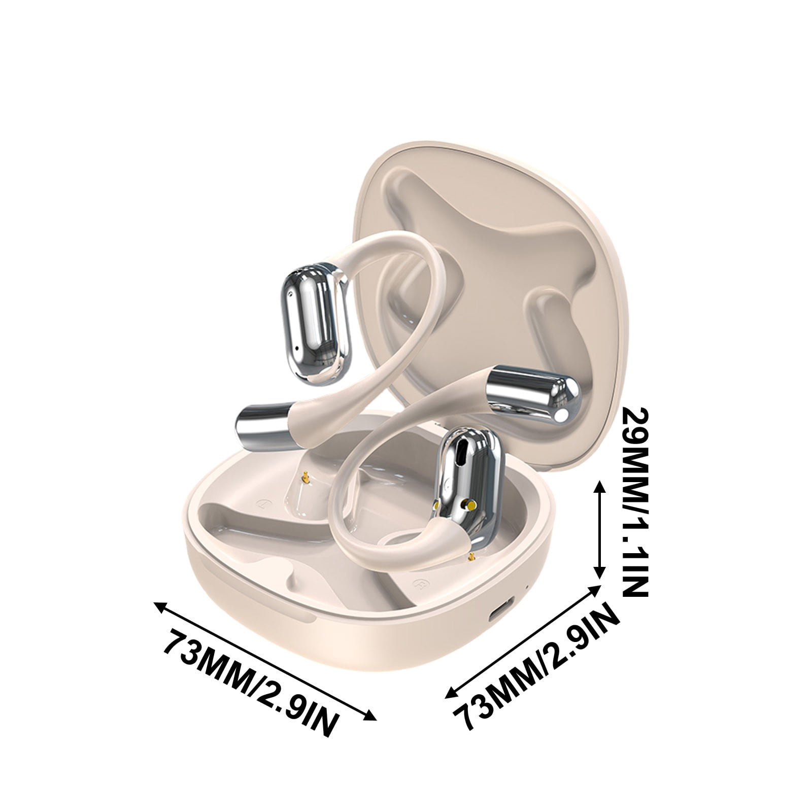 FYTPOV Translation Earbuds in Real Time, Ear Hook Design Ear Buds for Daily Travel Business Office, Ear Buds Wireless Bluetooth, Multi-function Translator Earbuds, Gifts for Men Women