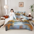 thumbnail image 4 of jejeloiu Farmhouse Mallard Duck Queen Comforter Set,Country Farmhouse Lodge Bedding Comforter Set For Teens Reversible 3-Piece, 4 of 8
