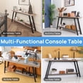 thumbnail image 2 of Walsport 63 Inch Console Table Sofa Table, 2-Tier Sofa Table for Hallway,Entryway,Living Room(Oak), 2 of 7