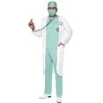 thumbnail image 2 of Doctor Costume Adult White Blue Hospital Large Male Fancy Dress Party Book Week Halloween, 2 of 4