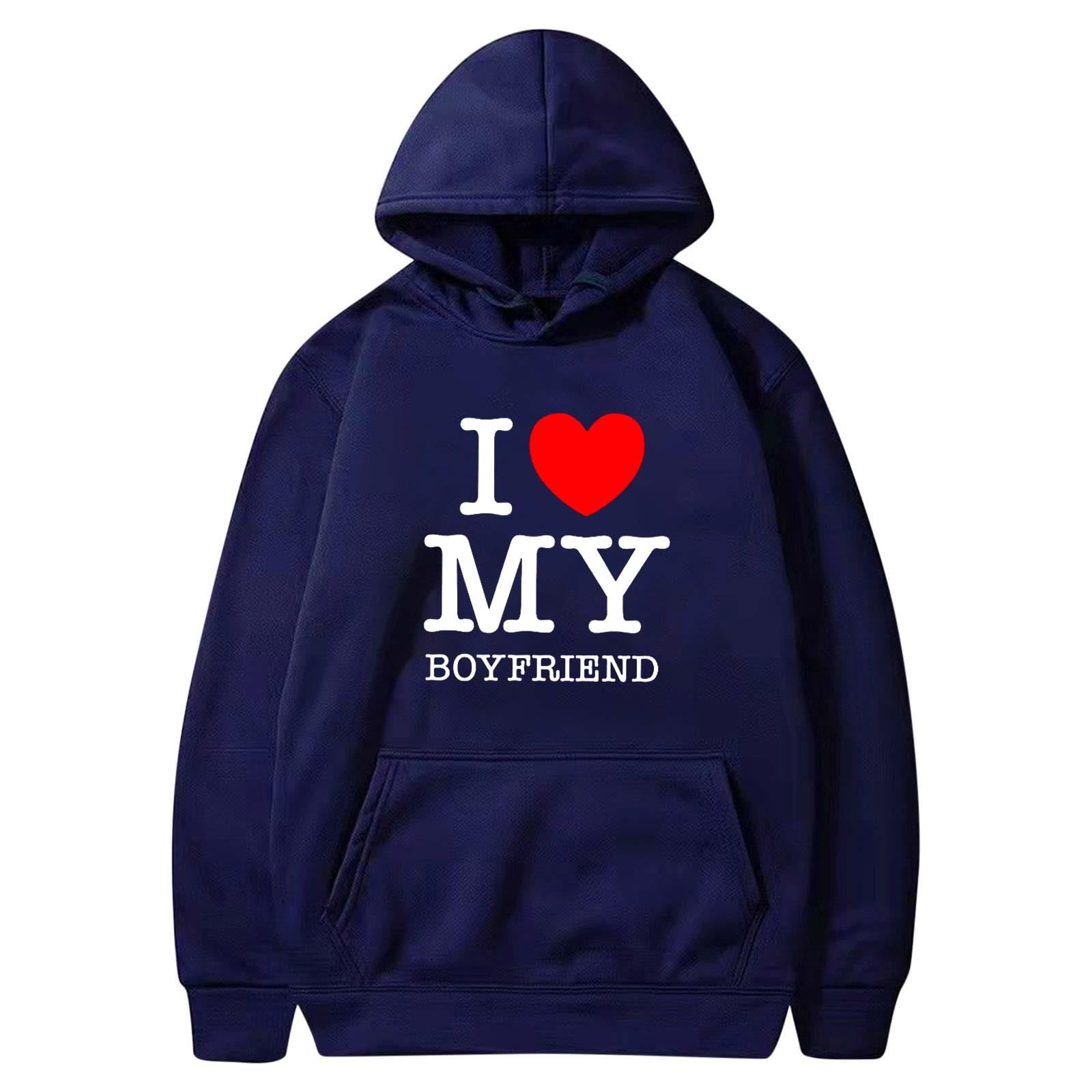 zanvin I Love My Girlfriend Hoodie I Heart My Girlfriend Boyfriend Shirt Matching Hoodies for Couples Navy S Walmart