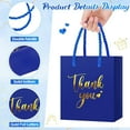 thumbnail image 3 of 60 Pcs  Blue Mini Gift Bags with Handles - Gold Foil Thank You Bags for Weddings, Parties, and Events, 3 of 5