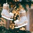 thumbnail image 4 of CuiLiyq Christmas Simulation Foam Boots Hanging Decoration, Glittering Christmas Boots for Indoor and Outdoor Family Festival Party Fireplace Christmas Tree Hanging Decoration, Silver, 4 of 6