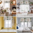 thumbnail image 5 of Forest Animals Valances for Windows Small Deer Fox Squirrels Flower Tree White Wood Grain Rod Pocket Cafe Window Treatments Valance Curtains for Kitchen Bathroom Laundry Basement Windows 42"x12", 5 of 9