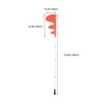 thumbnail image 2 of HAMPPLIES 1Set Orange Bike Trailer Safety Flag with Fiberglass Pole and Mounting Bracket for Visibility, 2 of 7