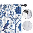 thumbnail image 4 of Blackout Kids Curtains,Blue Pioneer Flower and Bird Childrens Insulated Curtains Set Of 2,Bedroom Essentials,Toddler Room Decor 42x54in(106x137cm), 4 of 4