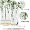 thumbnail image 4 of Olive Green Eucalyptus Leaves Kitchen Curtains Botanical Floral Plant Small Short Cafe Window Curtains Flower Herb Bathroom Window Drapes Treatment Tier Curtains 2 Panels (27.5x39 Inch), 4 of 6