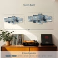 thumbnail image 3 of Elephant Stock In The Clouds Indigo And Gray Crop Wall Art - Horizontal Multi Panel Canvas - Living Room Wall Decor - Abstract Multi Panel - Blue And Gray Decor By Silvia Vassileva - 29" x 12", 3 of 4