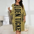 thumbnail image 2 of Golden Ticket Sleepshirts For Sleeping Travels Loose Sleepdress Pajama Dress Soft Nightdress Sleepwear, 2 of 7